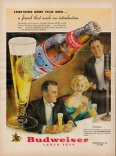 1951 Beer Budweiser Bud Vintage Print Ad 50s Anheuser Busch St Louis Brewery