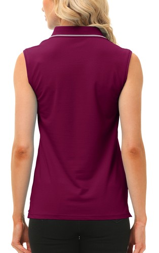 Women Button Golf Polo Gym Sleeveless Shirt T-shirt Casual Climbing Tennis Top - Picture 122 of 182