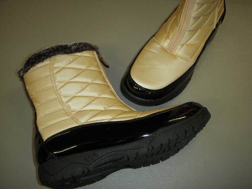 Botines Termolite impermeables con cremallera frontal con cremallera para mujer EE. UU. 10 con champán - Imagen 2 de 4