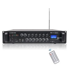 OPEN BOX: Sound Town 360 W 6-Zone 70V/100V Power Amp with Bluetooth PAC360-6-R 