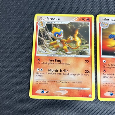 Monferno 41/100 Infernape 22/100 Majestic Dawn Pokemon Card Non-Holo 2 |  eBay