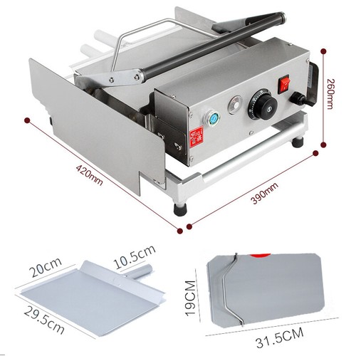 Commercial Electric Hamburger Baking Machine Double Layer Burger Bread Toaster