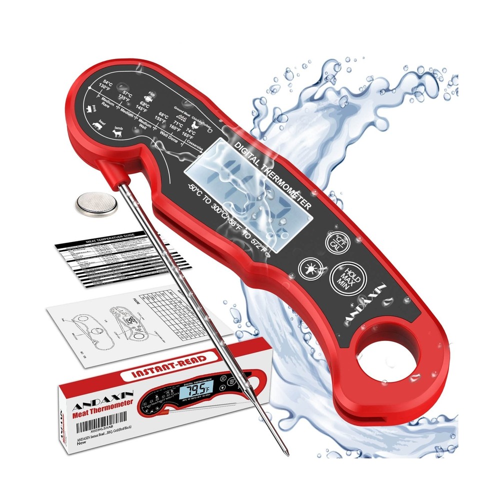Meat Thermometer Digital for Grilling and Cooking - ANDAXIN Waterproof Ultra-...
