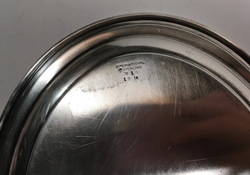 Vintage International Sterling Silver W10 Oval Tray 10” 225g - Picture 10 of 11