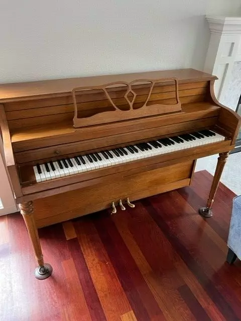 Vintage Ivers Pond Console Piano Style 12 Custom Deluxe with Bench