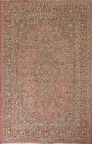 Vintage Floral Traditional Area Rug 8x11 Hand-knotted Wool Distressed Carpet - Picture 1 of 12