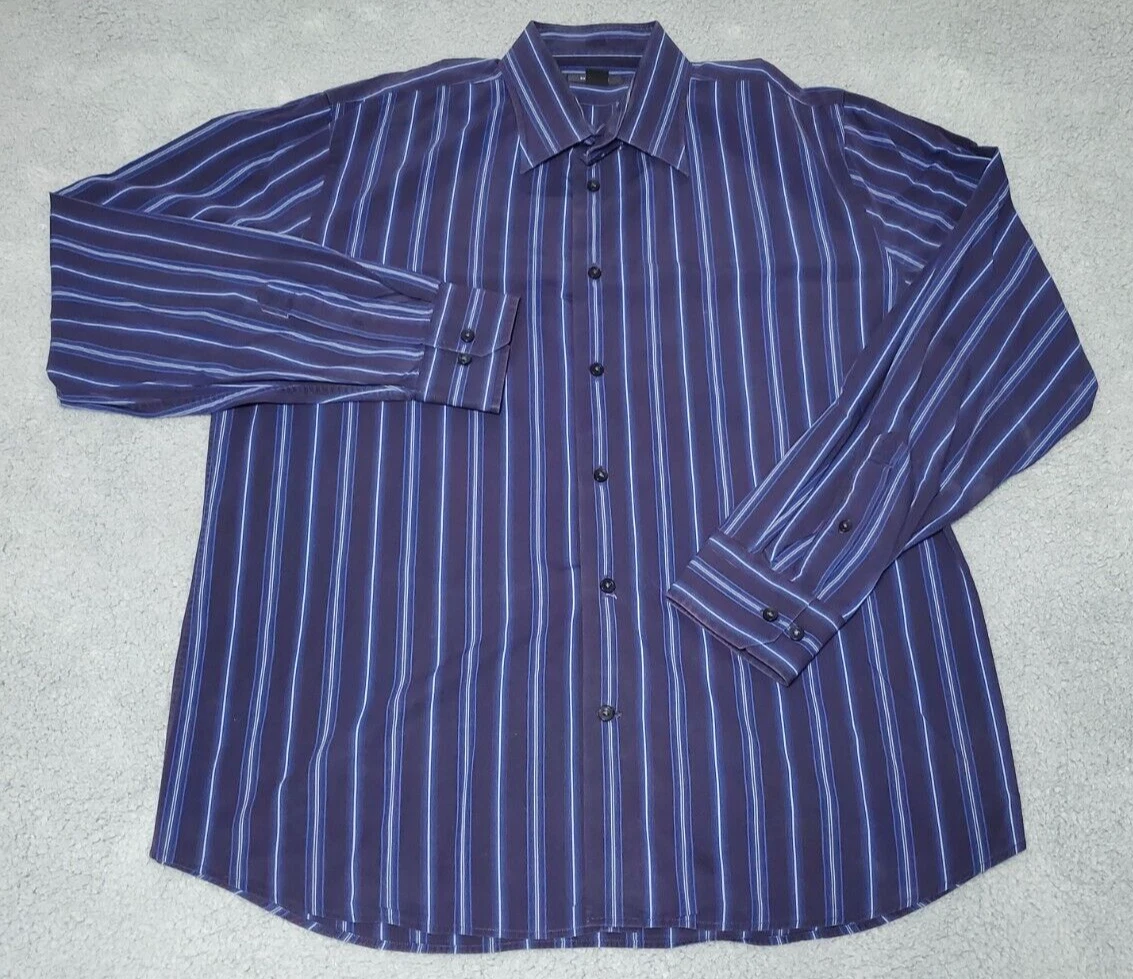 express purple dress shirt Express Fitted Purple Men's Button Up 15-15.5