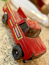 1980's Tonka Red Pick Up Truck Black Window #1397 Restoration Project Retro Toys