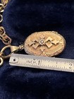 Antique Victorian Gold Filled Pearl Pendant Locket With Chain In Box +Card 1882 — photo 7