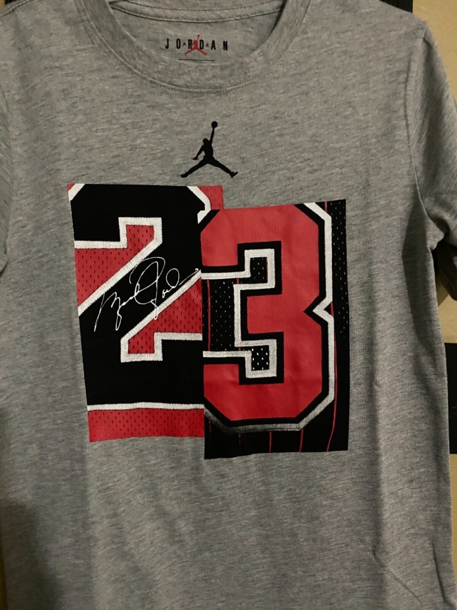 NEW boys nike air Jordan T-shirt carbon heather 956113-042