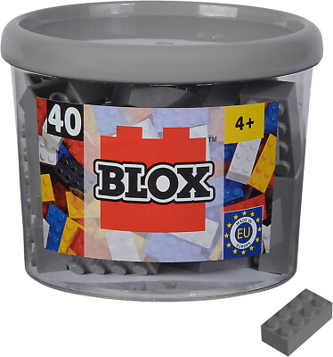 Simba Konstruktionsspielzeug Bausteine Blox 40 Teile 8er grau 104114539