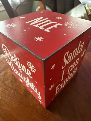 6 Sided Expression Conversation Die Dice Christmas Santa Naughty Decor