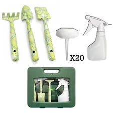 Garden Tool Set (24) Green With Tool Carrying Case