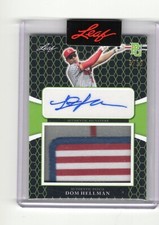 2021 Leaf Perfect Game Metal Dom Hellman Green Patch Auto RC /19
