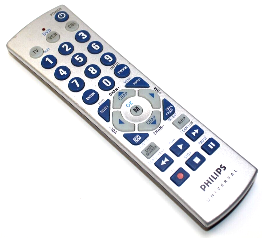 Program Philips Universal Remote Cl034 Philips CL034 Universal TV VCR Remote | eBay