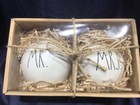 RAE DUNN MR & MRS large ball ornament set NEW IN BOX!! CHRISTMAS! wedding! NEW! — photo 4