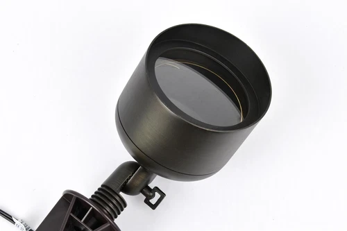 Elitco Outdoor 12V Cast Brass Wide Spot Light 4.75Inch X 8Inch In Dark Bronze - Picture 4 of 7