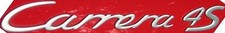 FOR PORSCHE 997 CARRERA 4S SILVER LETTERING EMBLEM NEW