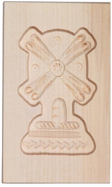 Spekulatiusform Backform GebäCkform PläTzchenform Model 15 X 9 Cm Motiv: MüHle-image