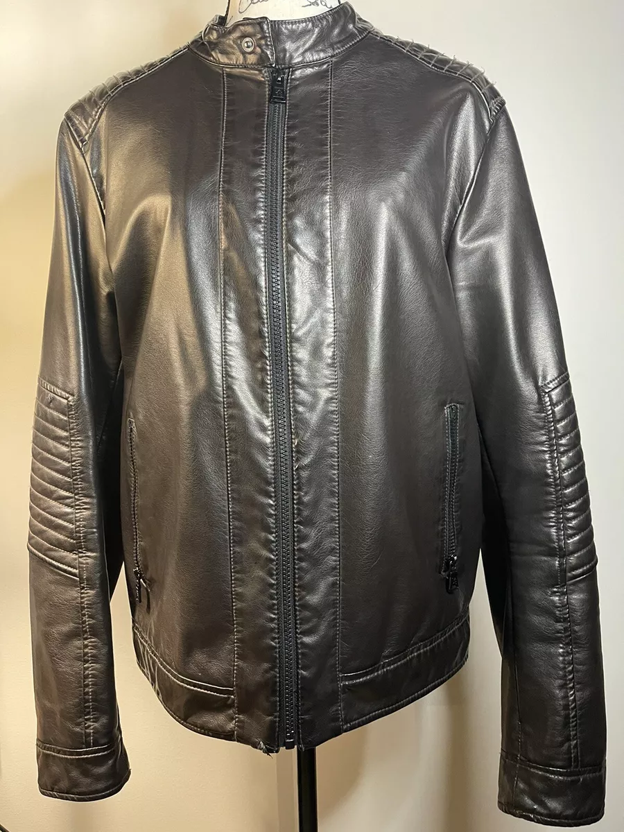 Express men's leather clearance jacket