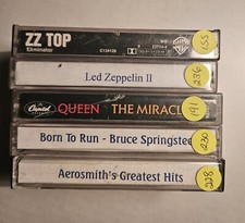 Cassette tape lot Rock 3 - Includes ZZ Top, Queen, Aerosmith, Springsteen 