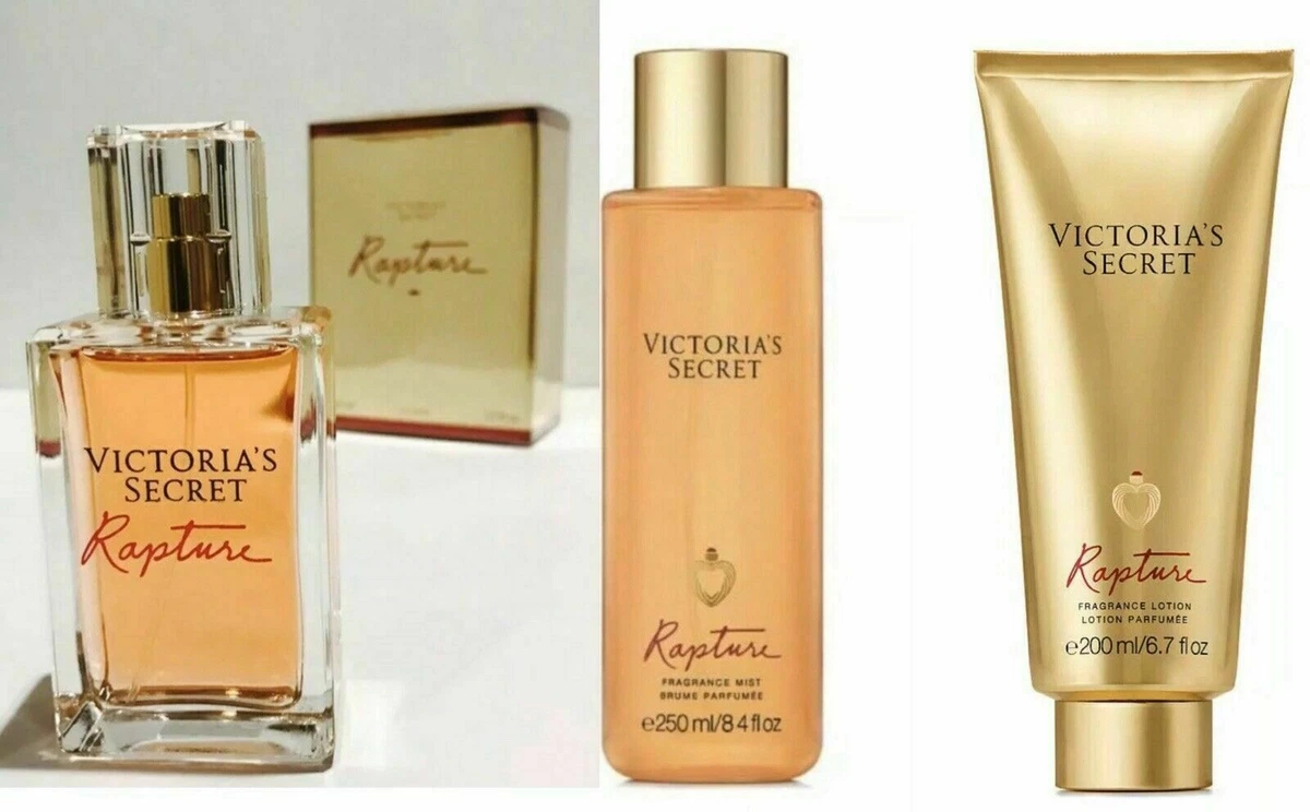 Victoria s Secret Rapture Perfume Set Body Lotion Mist Set Of 3 New Sealed