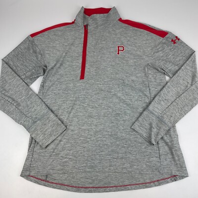 Under Armour Womens Size XL Pittsburgh Pirates MLB HotShot 1/2 Zip Pullover Top