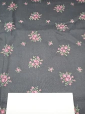 Peter Pan Fabrics Grey Background Pink Flowers 20" x 44"