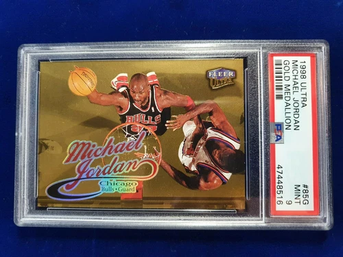 🌟1998-1999 Michael Jordan Bulls Fleer Ultra GOLD Medallion 85G PSA 9 NEW SLAB🔥