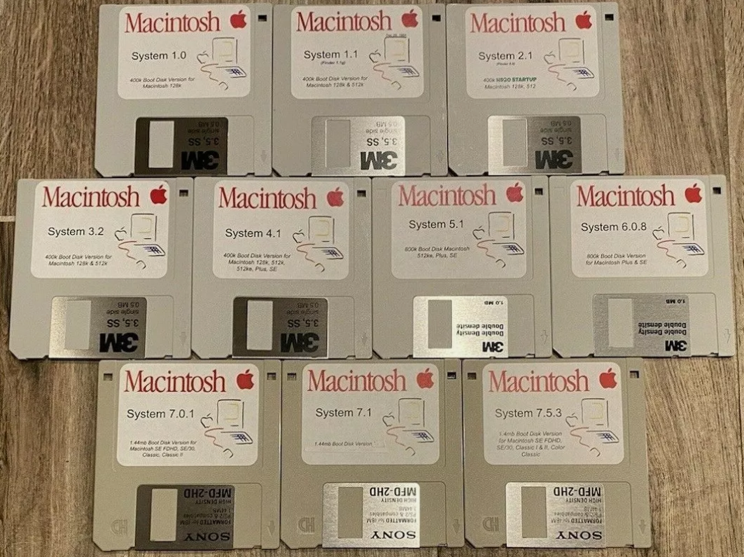 Apple Macintosh Boot Disk System [1.0 - 8.0] 400/800k/1.4 Floppy