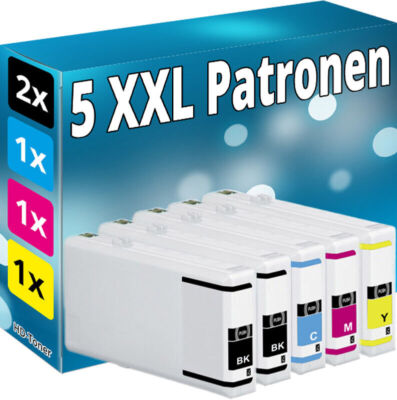5x XL Tinte Patronen für Epson WF4640DTWF WF4630DWF WF5620DWF WF5690DWF Set