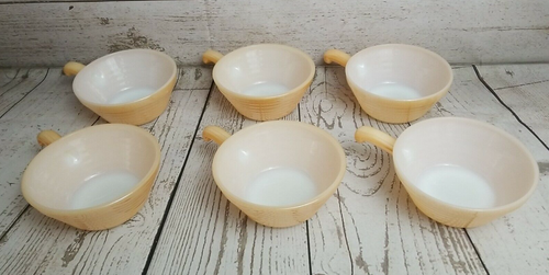 Vintage Fire King Glaswaren Suppe Müsli Chili Pfirsich Glanz 6 Stück TOP🤞 - Bild 2 von 11