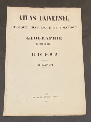 1860 Atlas Universel H.Dufour Complete Historique Et Politique 33 Maps(24x33)MRG