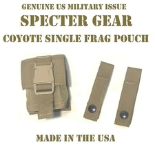 SPECTER GEAR 315 US MILITARY USMC FSBE MOLLE SINGLE FRAG GRENADE POUCH COYOTE 