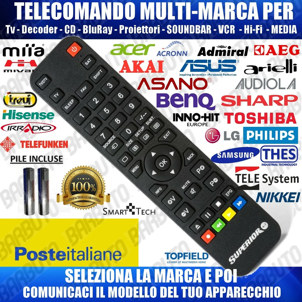Telecomando Sostitutivo Per HANTAREX LCD32BL3G – Pronto All'uso, Niente Programmi!