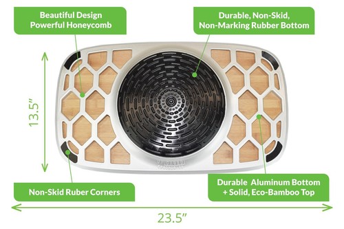 Tablero de equilibrio de escritorio de pie aluminio bambú oficina accesorios plataforma oscilante - Imagen 7 de 10
