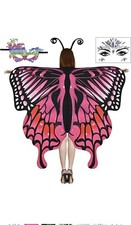 Butterfly Costume- Halloween Cosplay- Adult- Rose Red New Women  s