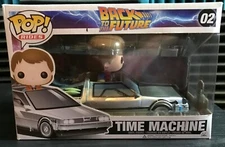 Back to the Future DeLorean Time Machine Pop! Vinyl Vehicle with Marty McFly NIB