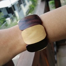 Mix Beautiful Ivory Color Orange Jasmine Stretch Bracelet Indonesian Rosewood