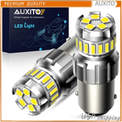 2X AUXITO 1156 7506 LED Reverse Backup Light Bulbs White 6500K Canbus Error Free