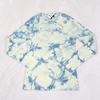 Rachel 様 INC Size M Rachel Tie Dye Stretch Cut Out Ribbed Jewel Neck