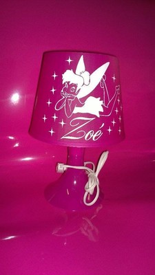 Jolie Lampe De Chevet Enfant Personnalisee Cadeau Fee Clochette Allongee Fille Ebay