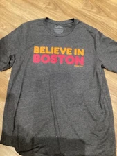 Believe in Boston Sullys Brand Tee Gray XL Dunkin Donuts Collaboration