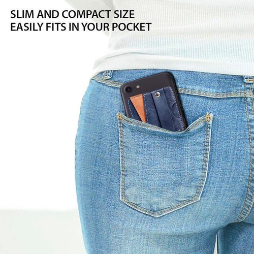 1pc Phone Pocket Mobile Phone Wallet Adhesive Holder Credit Pouch - 第 4/12 張圖片