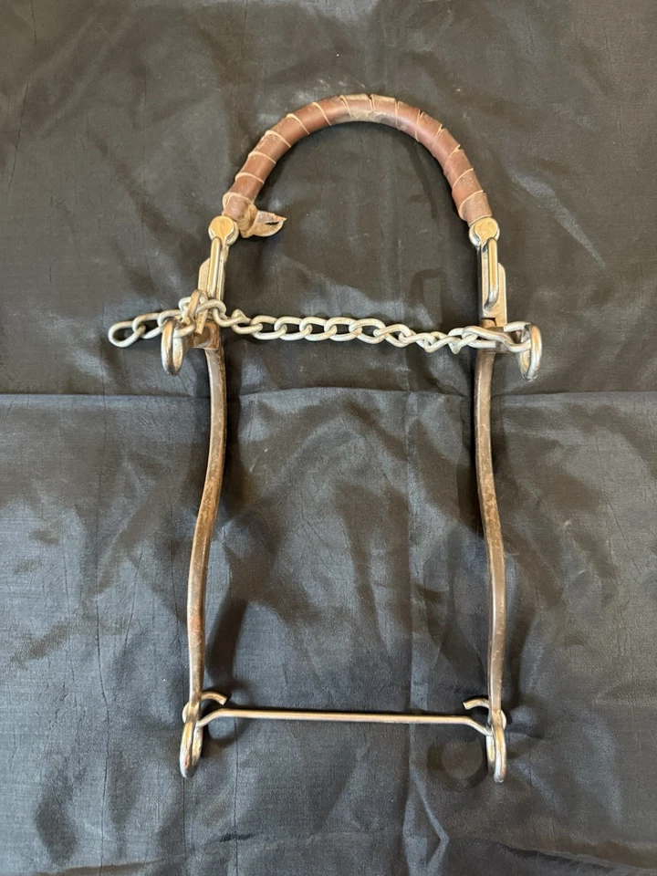 Hackamore con nariz envuelta en cuero, vástagos de 8 pulgadas de Weaver Leather Foto 4 de 4
