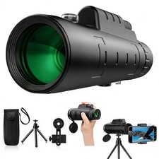 80X00 High Power Monocular Telescope for Adults, with Smartphone Adapter 1