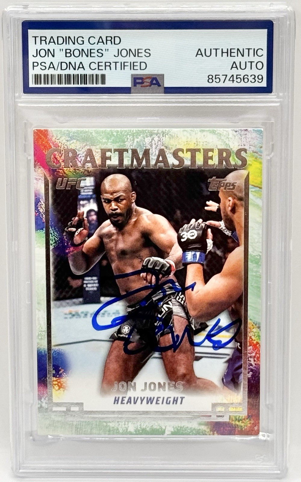 Jon Bones Jones Signed 2024 Topps Knockout Craftmasters UFC Card PSA/DNA Slabbed view 1