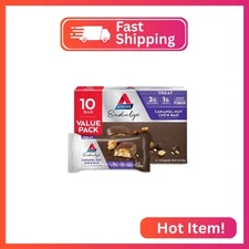 Atkins Endulge Caramel Nut Chew Bar, Nut Bar, Low Sugar Treat, High in Fiber, 10