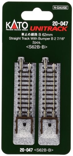 KATO 20047 Nenngröße N Unitrack Gerade Track Stoßstange B 2-1.1cm S62B-B 2pcs | Condition: Neu