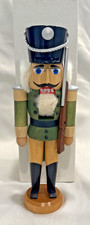 Vintage Nutcracker Green Soldier 11  Seiffene...